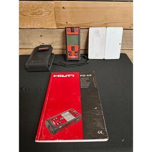 Hilti PD-42 Digital Laser Measurer Range Finder w/Case, Book, & Target Plate